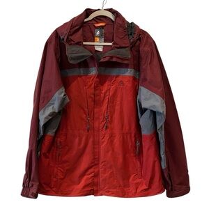 VINTAGE Nike ACG Jacket Mens L Large Red Thermal Layer 2 Full Zip Winter​